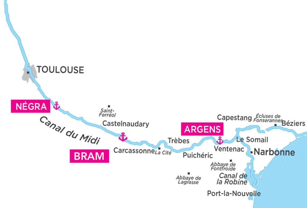 Langwedocja – Canal du Midi - mapa