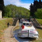 Canal du Midi śluza wakacje na barce