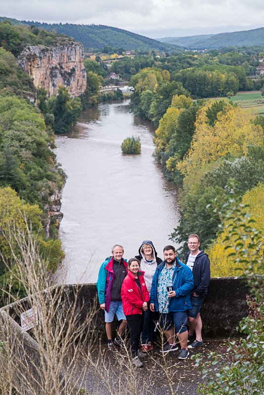 Rzeka Lot Saint-Cirq Lapopie