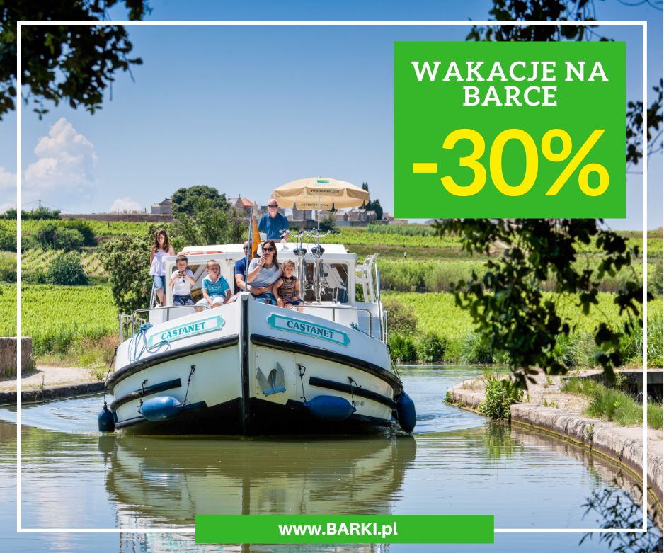 czarter barek w lipcu z rabatem -30%